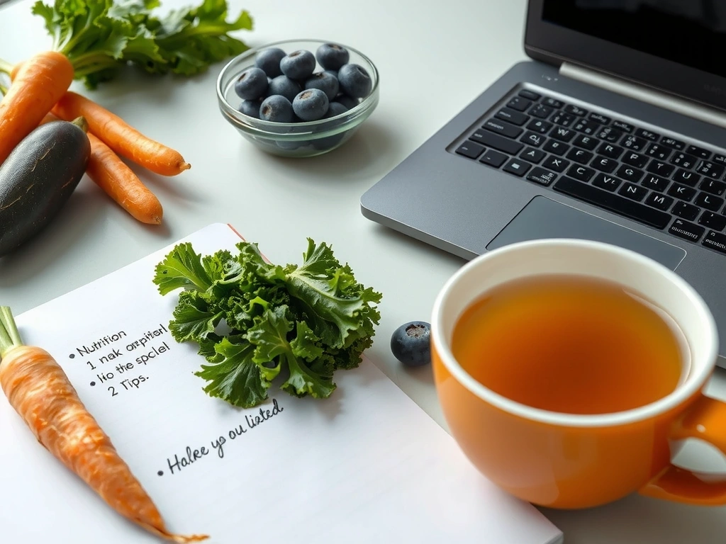 Bord med kostrekommendationer och anteckningar